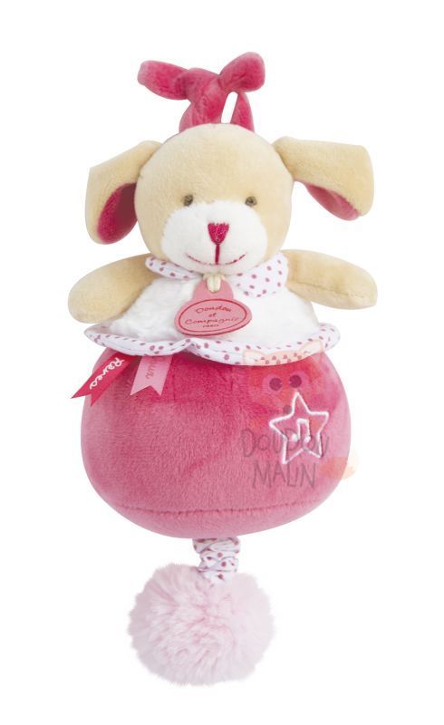  lovely strawberry musical box pink dog 